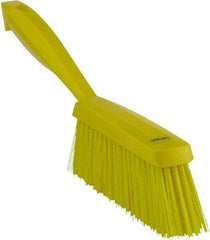 Vikan - 14" OAL, Polyester Staple Set Bench Brush - 2" Bristle Length, 6-3/8" Long Head, Yellow - Benchmark Tooling