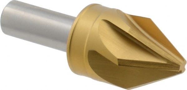 M.A. Ford - 1" Head Diam, 1/2" Shank Diam, 6 Flute 60° High Speed Steel Countersink - Benchmark Tooling