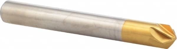 M.A. Ford - 1/4" Head Diam, 1/4" Shank Diam, 6 Flute 100° High Speed Steel Countersink - Benchmark Tooling