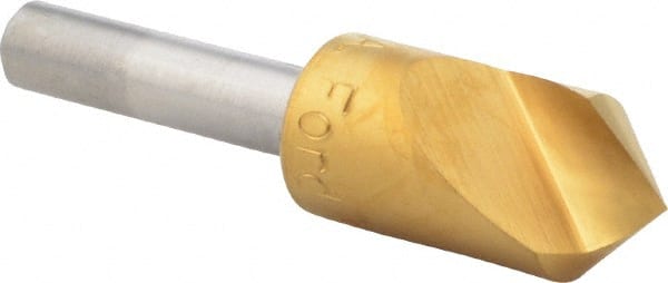 M.A. Ford - 1/2" Head Diam, 1/4" Shank Diam, 1 Flute 90° High Speed Steel Countersink - Benchmark Tooling