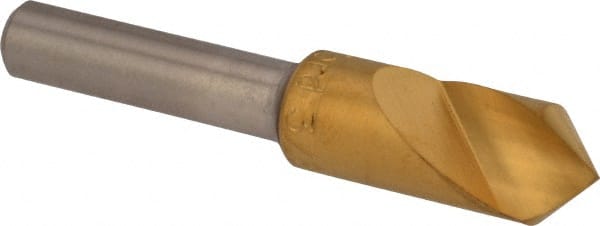 M.A. Ford - 3/8" Head Diam, 1/4" Shank Diam, 1 Flute 90° High Speed Steel Countersink - Benchmark Tooling