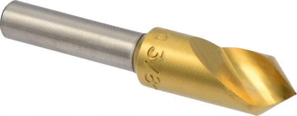 M.A. Ford - 3/8" Head Diam, 1/4" Shank Diam, 1 Flute 82° High Speed Steel Countersink - Benchmark Tooling