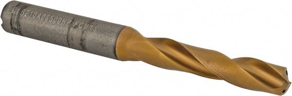 Kennametal - 8.5mm 135° Spiral Flute Solid Carbide Screw Machine Drill Bit - Benchmark Tooling