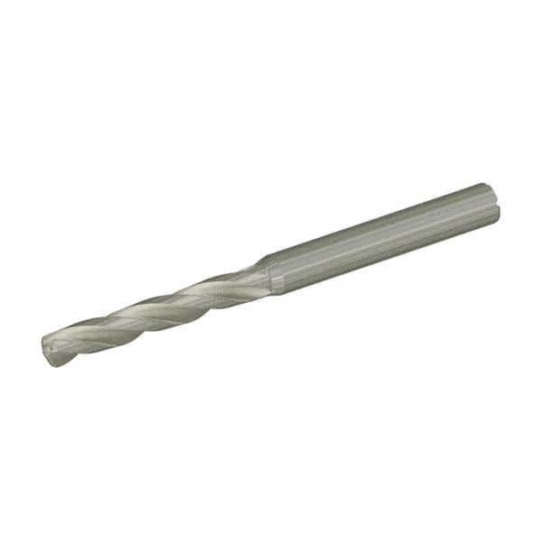 Kennametal - 8.5mm 130° Solid Carbide Jobber Drill - Bright Finish, Right Hand Cut, Spiral Flute, Straight Shank, 122mm OAL, Standard Point - Benchmark Tooling