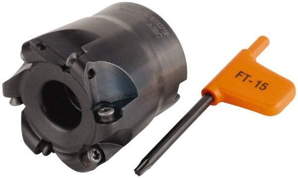 Kennametal - 50.8mm Cut Diam, 5mm Max Depth, 3/4" Arbor Hole, 7 Inserts, RD.. 1003... Insert Style, Indexable Copy Face Mill - KDM200 Cutter Style, 50.04mm High, Series KDM - Benchmark Tooling