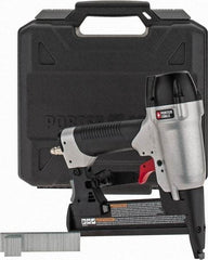 Porter-Cable - 1-1/2" Crown, 18 Gauge, 100 Staple Capacity Power Stapler - 1/4" Inlet, 70 to 120 psi Air Pressure, Includes 1/4 Fitting, Sample Staples & Carrying Case - Benchmark Tooling