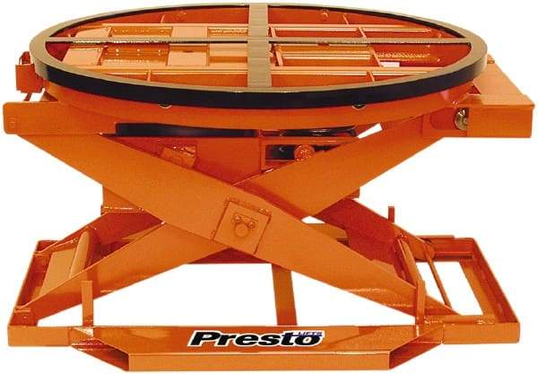 Presto Lifts - 4,000 Lb Capacity Pallet Positioner - 43-5/8" Diam - Benchmark Tooling