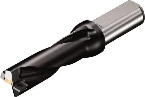 Sandvik Coromant - 3.51" Max Drill Depth, 3xD, 1-1/8" Diam, Indexable Insert Drill - 2 Inserts, 1-1/4" Shank Diam, Straight Shank - Benchmark Tooling