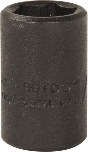 Proto - 3/8" Drive 1/2" Standard Magnetic Impact Socket - 6 Points, 1-3/32" OAL - Benchmark Tooling