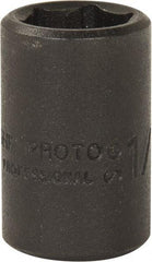 Proto - 3/8" Drive 1/2" Standard Magnetic Impact Socket - 6 Points, 1-3/32" OAL - Benchmark Tooling
