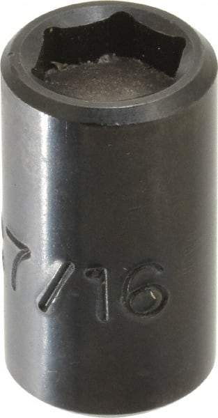 Proto - 3/8" Drive, 7/16" Socket, Power Socket - 6 Points, 1-3/16" OAL - Benchmark Tooling
