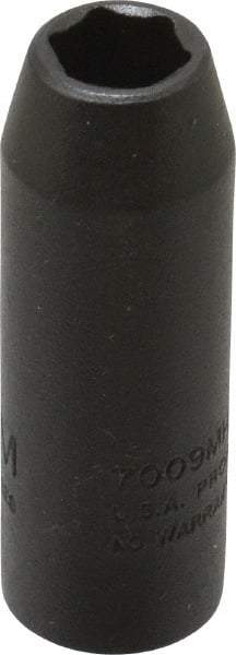 Proto - 3/8" Drive 9mm Deep Thin Wall Impact Socket - 6 Points, 2" OAL - Benchmark Tooling