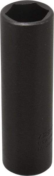 Proto - 1/2" Drive 11/16" Deep Thin Wall Impact Socket - 6 Points, 3-1/4" OAL - Benchmark Tooling