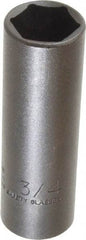 Proto - 1/2" Drive 3/4" Deep Thin Wall Impact Socket - 6 Points, 3-1/4" OAL - Benchmark Tooling