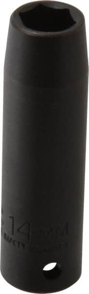 Proto - 1/2" Drive 14mm Deep Thin Wall Impact Socket - 6 Points, 3-1/4" OAL - Benchmark Tooling