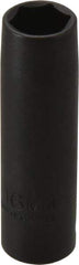 Proto - 1/2" Drive 16mm Deep Thin Wall Impact Socket - 6 Points, 3-1/4" OAL - Benchmark Tooling