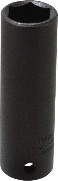 Proto - 1/2" Drive 18mm Deep Thin Wall Impact Socket - 6 Points, 3-1/4" OAL - Benchmark Tooling