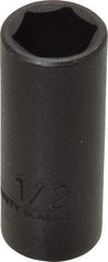 Proto - 3/8" Drive 1/2" Deep Thin Wall Impact Socket - 6 Points, 1-3/4" OAL - Benchmark Tooling