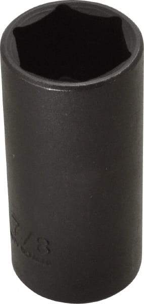 Proto - 3/8" Drive 7/8" Deep Thin Wall Impact Socket - 6 Points, 2-1/2" OAL - Benchmark Tooling