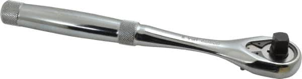 Proto - 3/8" Drive Pear Head Ratchet - Chrome Finish, 8-1/2" OAL, 45 Gear Teeth, Standard Knurled Handle, Standard Head - Benchmark Tooling