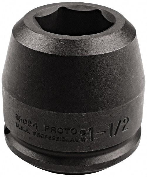 Proto - 1-1/2" Drive 1-9/16" Standard Impact Socket - 6 Points, 5-3/4" OAL - Benchmark Tooling