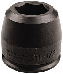 Proto - 1-1/2" Drive 1-7/8" Standard Impact Socket - 6 Points, 5-3/4" OAL - Benchmark Tooling