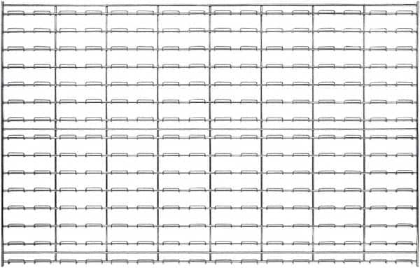 Quantum Storage - 48" Wide x 30" High, Chrome Louvered Bin Panel - Use with Stack and Hang Bins - Benchmark Tooling