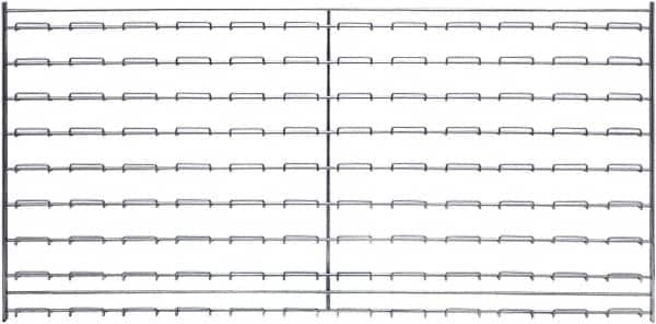 Quantum Storage - 36" Wide x 18" High, Chrome Louvered Bin Panel - Use with Stack and Hang Bins - Benchmark Tooling