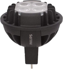 Philips - 7 Watt LED Commercial/Industrial 2 Pin Lamp - 2,700°K Color Temp, 370 Lumens, 12 Volts, Dimmable, MRC16, 35,000 hr Avg Life - Benchmark Tooling