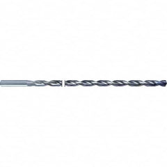 Guhring - 17/64" 135° Parabolic Flute Solid Carbide Screw Machine Drill Bit - TiAlN Finish, Right Hand Cut, 302mm Flute Length, 342mm OAL, Straight Shank, Through Coolant - Benchmark Tooling