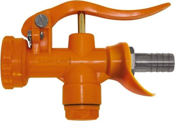 SANI-LAV - 3/4" Pipe, Insulated, Grade 5 Plastic Adjustable Spray Pattern Nozzle - Safety Orange, 3/4" Hose Barb Connection, 12 Gal per min at 100 psi, 3/4 GHT, 3/4" Orifice Diam, For Use With Water - Benchmark Tooling