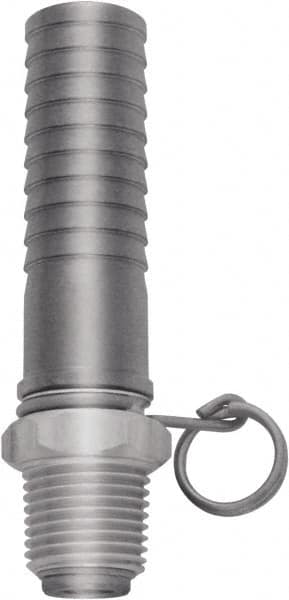 SANI-LAV - 1/2 NPT Thread Hose Barb x Male Swivel NPT Connector - 5/8" ID Hose x 0.8" OD Hose, Stainless Steel - Benchmark Tooling