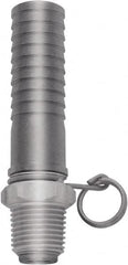 SANI-LAV - 1/2 NPT Thread Hose Barb x Male Swivel NPT Connector - 5/8" ID Hose x 0.8" OD Hose, Stainless Steel - Benchmark Tooling