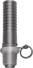 SANI-LAV - 1/2 NPT Thread Hose Barb x Male Swivel NPT Connector - 3/4" ID Hose x 0.8" OD Hose, Stainless Steel - Benchmark Tooling