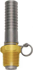 SANI-LAV - 3/4 GHT Thread Hose Barb x Male Swivel GHT Connector - 3/4" ID Hose x 0.8" OD Hose, Brass - Benchmark Tooling