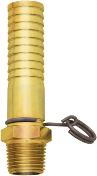 SANI-LAV - 1/2 NPT Thread Hose Barb x Male NPT Connector - 3/4" ID Hose x 0.8" OD Hose, Brass - Benchmark Tooling