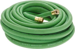 Continental ContiTech - 50' Long Garden Hose - 5/8" Diam, 3/4 GHT, Rubber, 100 psi, Green - Benchmark Tooling