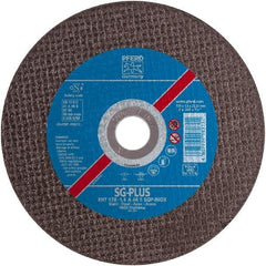 PFERD - 5" 60 Grit Aluminum Oxide Cutoff Wheel - 0.03" Thick, 7/8" Arbor, Use with Angle Grinders - Benchmark Tooling