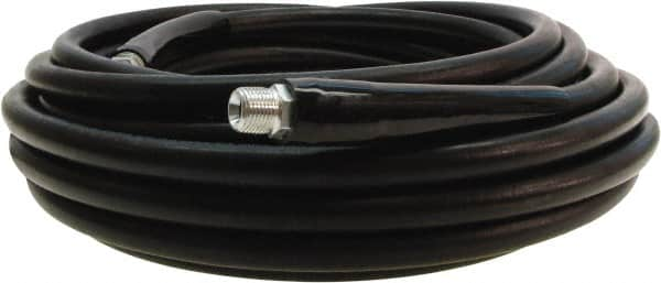 Continental ContiTech - 100' Long, 3/8 Male Rigid x Male Swivel, -20 to 250°F, Nitrile High Temp & High Pressure Hose - 3/8" ID x 0.69" OD, Black, 4,000 Max psi - Benchmark Tooling