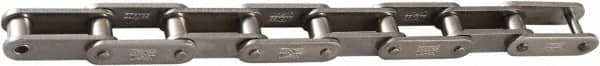 U.S. Tsubaki - 3/4" Pitch, ANSI C2060H, Double Pitch Roller Chain - Chain No. 60SS, 231 Lb. Capacity, 10 Ft. Long, 15/32" Roller Diam, 1/2" Roller Width - Benchmark Tooling