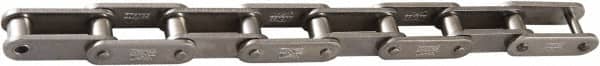 U.S. Tsubaki - 5/8" Pitch, ANSI C2050, Double Pitch Roller Chain - Chain No. 50SS, 154 Lb. Capacity, 10 Ft. Long, 0.4" Roller Diam, 3/8" Roller Width - Benchmark Tooling