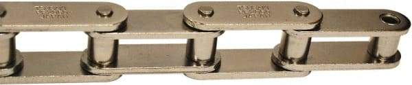 U.S. Tsubaki - 1-1/2" Pitch, ANSI C2060H, Double Pitch Roller Chain - Chain No. 60HNP, 9,000 Lb. Capacity, 15/32" Roller Diam, 1/2" Roller Width - Benchmark Tooling