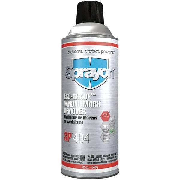 Sprayon - 12 oz Aerosol Can Graffiti/Vandal Mark Remover - VOC Content g/L 486, Removes Paint, Ink, Crayon, Marker & Scuff Marks - Benchmark Tooling