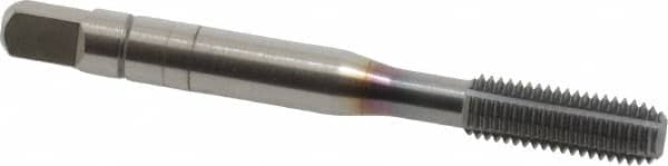 Balax - 1/4-28 UNF 2B Bottoming Thread Forming Tap - Powdered Metal High Speed Steel, TiCN Finish, 2-1/2" OAL, 0.79" Thread Length, Right Hand Thread, Series BXSTEEL - Benchmark Tooling