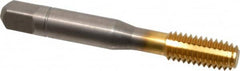 Balax - 3/8-16 UNC 2B H9 Thread Limit Bottoming Thread Forming Tap - Powdered Metal High Speed Steel, TiN Finish, 2-15/16" OAL, 0.95" Thread Length, Right Hand Thread, Series BXSTAINLESS - Benchmark Tooling