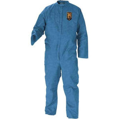 KleenGuard - Size L SMS General Purpose Coveralls - Blue, Zipper Closure, Open Cuffs, Open Ankles - Benchmark Tooling