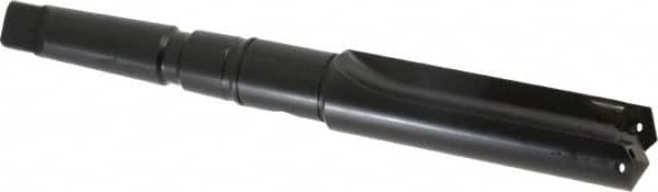 Allied Machine and Engineering - Series 2.5, 1-3/16 to 1-3/8" Diam, 3MT Taper Shank, Straight Flute Spade Drill - 3-3/8" Max Depth, 6-15/64" Body Length, 9-25/32" OAL, Short Length, Through Coolant - Benchmark Tooling