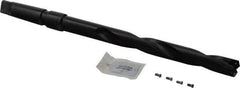 Allied Machine and Engineering - Series 1, 13/16" Max Diam, 3MT Taper Shank, Helical Flute Spade Drill - 6-1/2" Max Depth, 9-47/64" Body Length, 13-7/32" OAL, Extended Length, Through Coolant - Benchmark Tooling