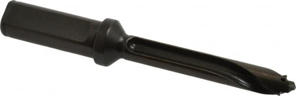 Allied Machine and Engineering - Series 13, 13 to 13.99mm Diam, 3/4" Diam Straight Shank with Flange, Straight Flute Spade Drill - 2-49/64" Max Depth, 3-53/64" Body Length, 5-55/64" OAL, Standard Length, Through Coolant - Benchmark Tooling