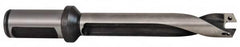 Allied Machine and Engineering - Series 11, 2-29/64 to 1-7/8" Diam, 5/8" Diam Straight Shank with Flange, Helical Flute Spade Drill - 1-27/64" Max Depth, 2-29/64" Body Length, 4-21/64" OAL, Standard Length, Through Coolant - Benchmark Tooling